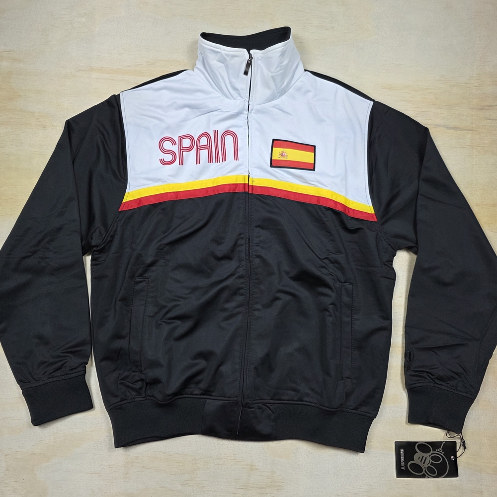 Ghast Spain Track Jacket Men's Size XL Black Long Sleeve Full Zip Soccer
